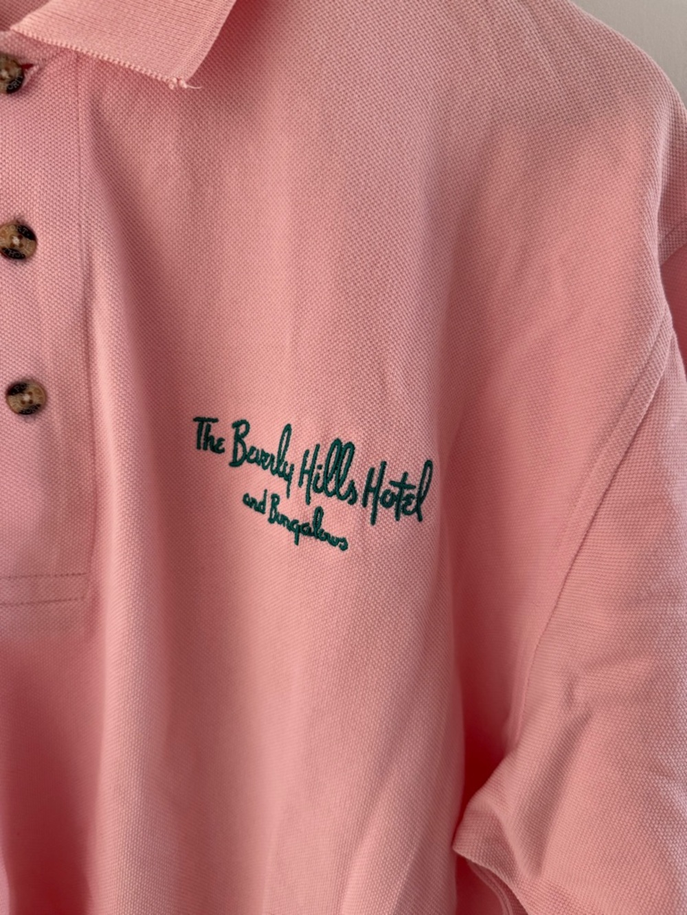 Beverly Hills Hotel Pink Polo size L - Picture 2 of 4